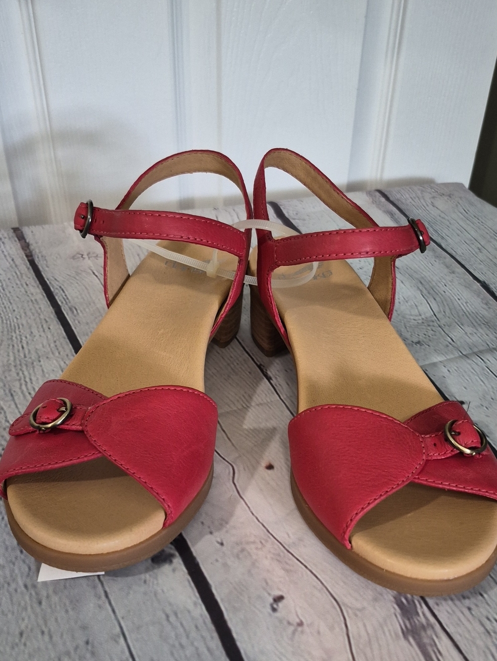 Dansko Tessie Orange Open-Toe Adjustable Slingback Heeled Sandal (US 6.5-7) 37 - Picture 2 of 9